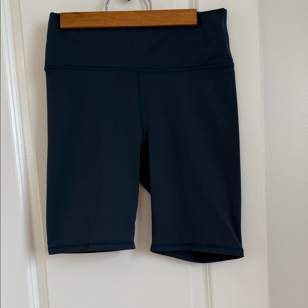 Fabletics Navy High-Rise Bike Shorts